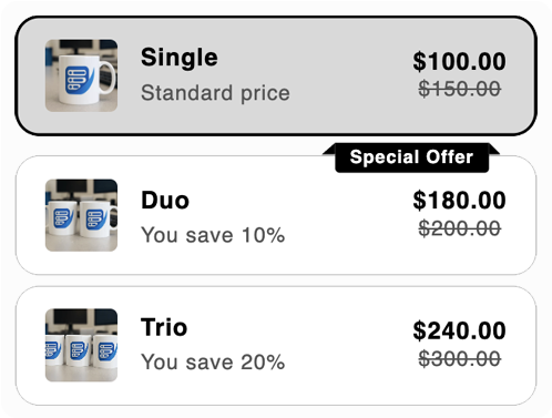 Quantity offers